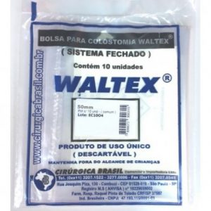 Bolsa de Colostomia Descartável Sistema Fechado com 10 unidades Waltex