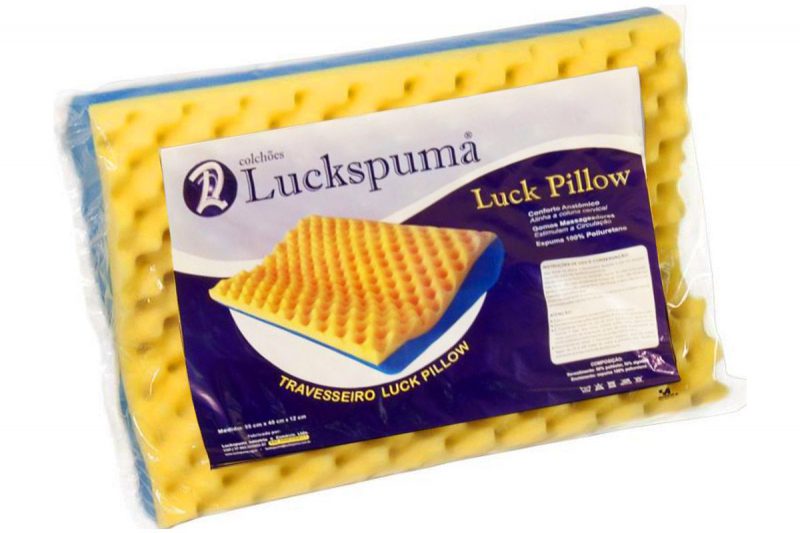 Travesseiro Luckspuma Luck Pillow 100% Poliuretano + Capa