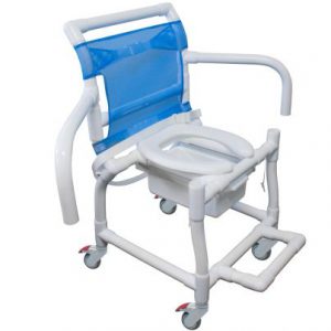 Cadeira de Banho e Higiênica PVC Braços Escamoteáveis 310CL CarciLife