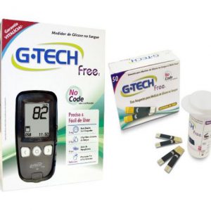 Kit Medidor de Glicose + Tiras Reagentes c/ 50 unidades G-TECH