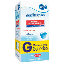 Acetilcisteína 40mg/ml 120ml Sabor Framboesa