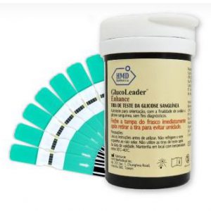 Tiras de Teste da Glicose Sanguinea GlucoLeader HMD Caixa com 50 unidades